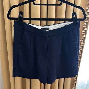 Navy crepe shorts by Jcrew